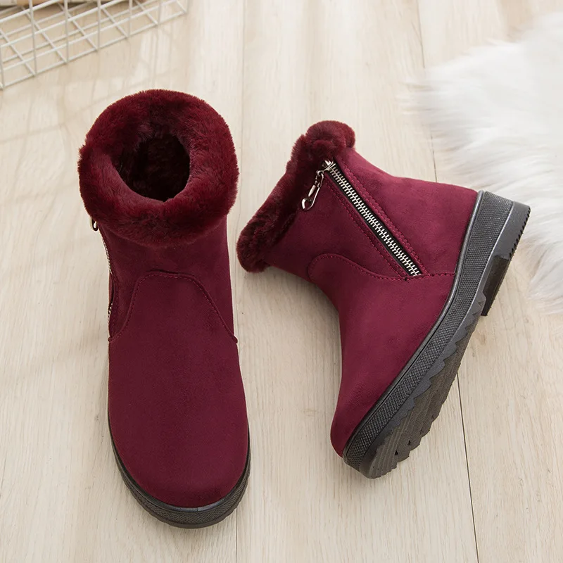 Женские ботинки Женская зимняя обувь Ботильоны на низком каблуке Зимние Chaussures