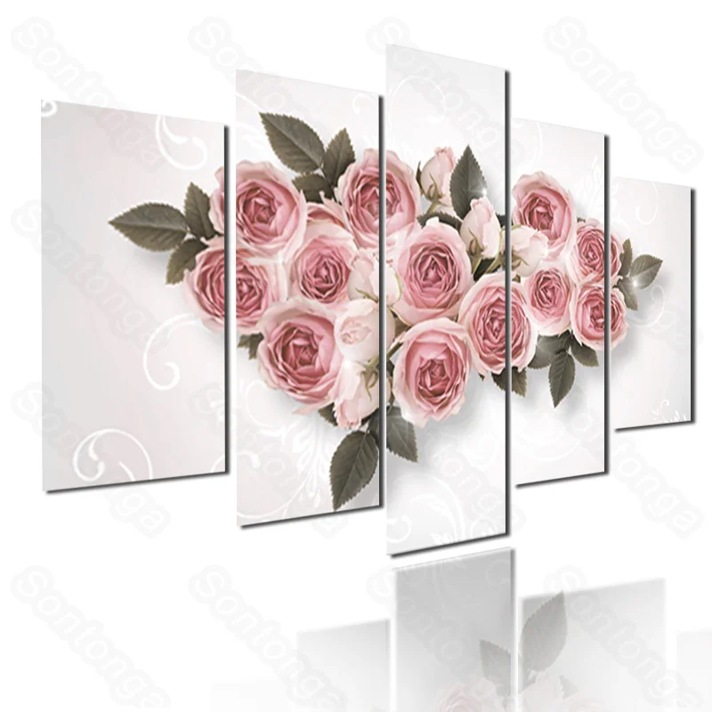 

Rose Flower Simple and Elegant Graffiti Minimalist Style Modern Home Decoration Art Poster Decoration Painting Porch Living Room