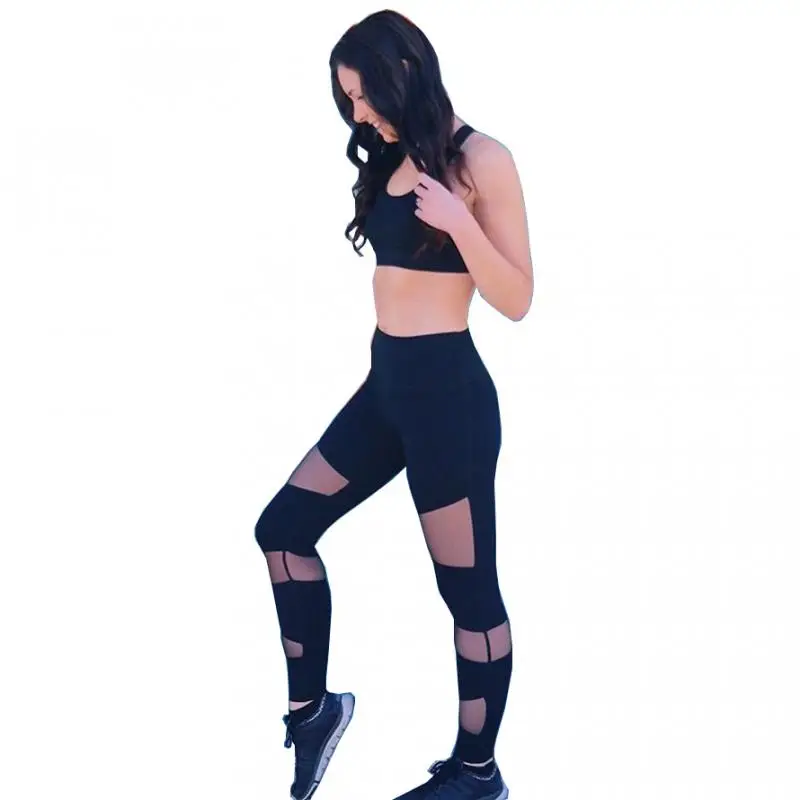 

SALSPOR Fitness Mesh Leggings Seamless High Waist Legging Breathable Silm Workout Pants Gym Clothing Women Clothing