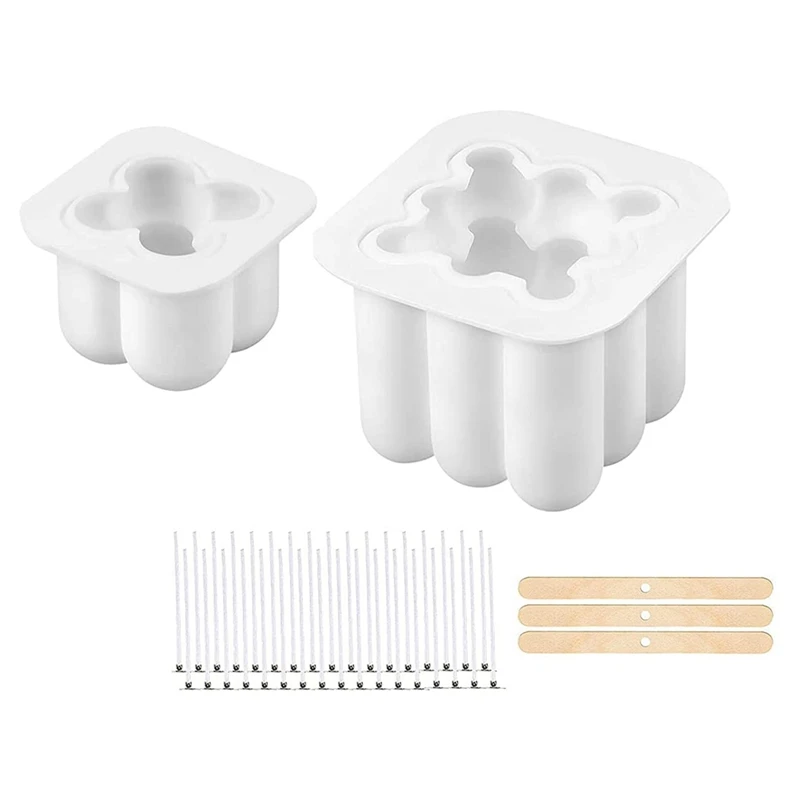 

Candle Molds,Soy Candle Molds,Handmade Soap Ornament Mold with Candle Wicks,Centering Device for DIY Making Candles