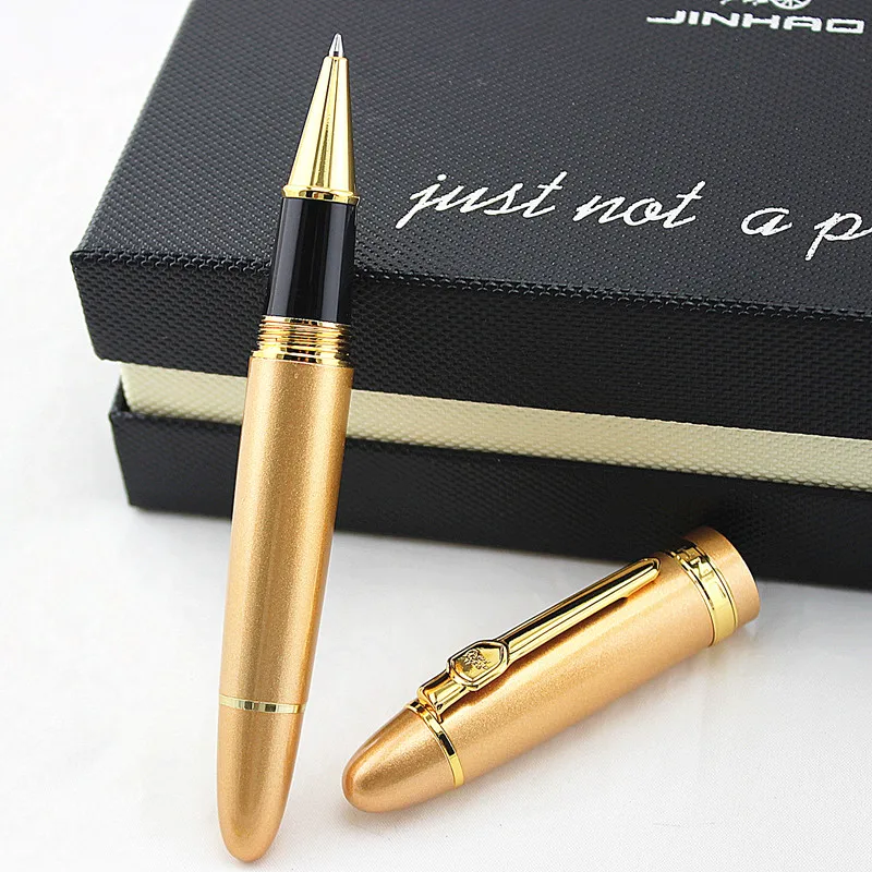 Продвинутая шариковая ручка Jinhao 159 черная яркая с серебряной широкой ручкой Роскошные шариковые ручки для письма подарок