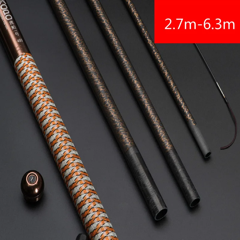 Carbon Fiber Hand Fishing Pole Telescopic Fishing Rod Super Light Hard 2.7/3.6M/3.9M/4.5M/5.4M/6.3M Oltas Carp Wedkarstwo Sticks enlarge