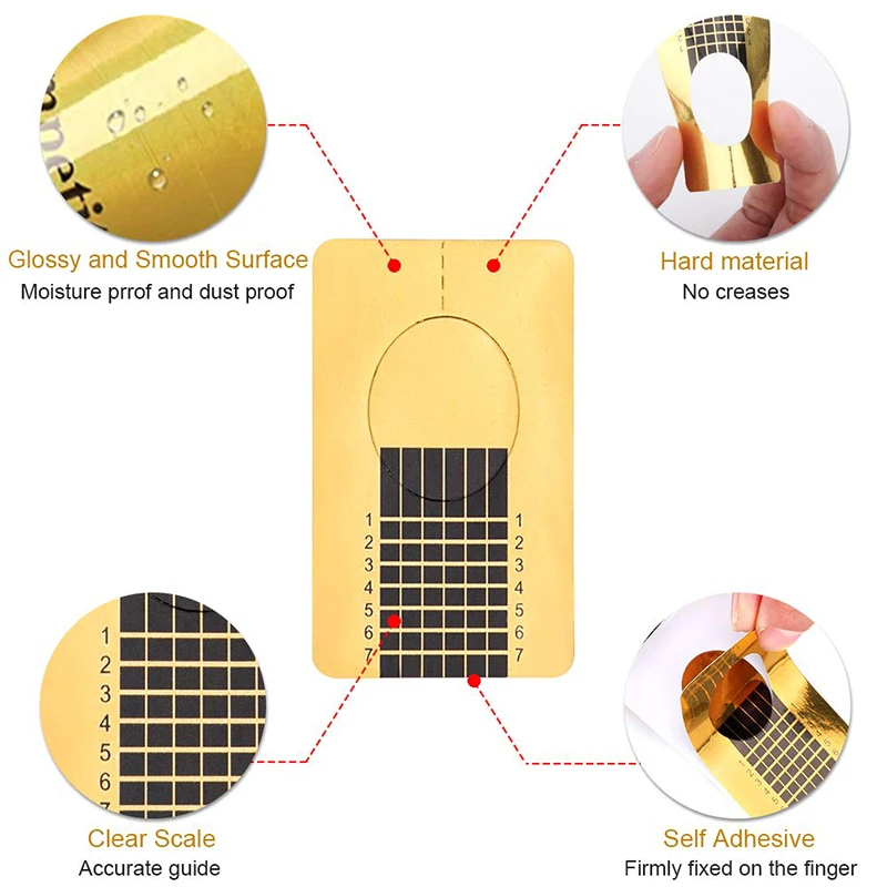 Форма для ногтей наращивания наклейка французского маникюра УФ-геля 20/50/100 шт. |