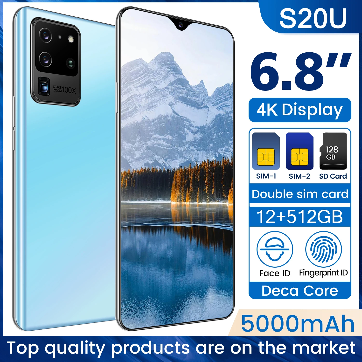 Глобальная версия S20U 6 8 дюймовый смартфон ГБ + 256 Rom ультра MTK6580 телефона Прямая