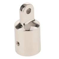 stainless steel pipe eye end cap boat hand rail fitting round base marine