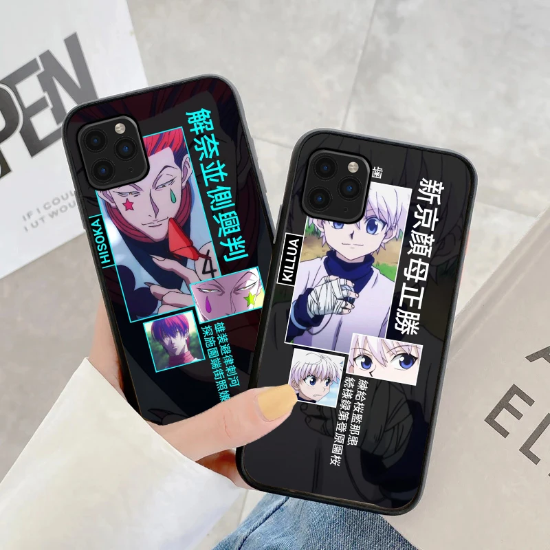 

Phone Cover For iPhone 6 6S 7 8 X XS XR 11 12 13 13 Pro Mini SE 2020 Hisoka Hunter X Hunter Killua Zoldyck Anime Case Funda