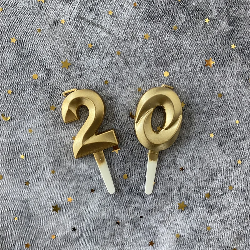 1 шт. цифровые свечи для торта металлические дня рождения свадьбы вечеринки