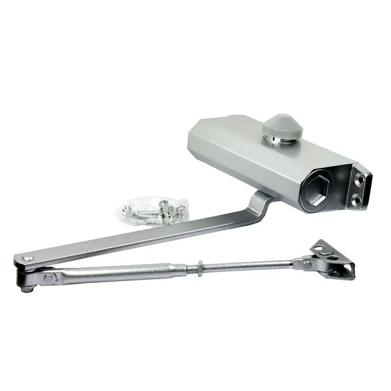 

65-85 Kgs Size 4 Commercial Door Closer Silver Aluminium Alloy Heavy Duty