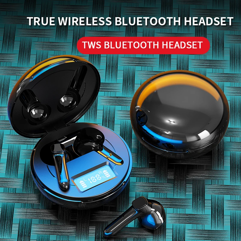 Наушники вкладыши TWS Bluetooth наушники Беспроводной С микрофоном светодиодный
