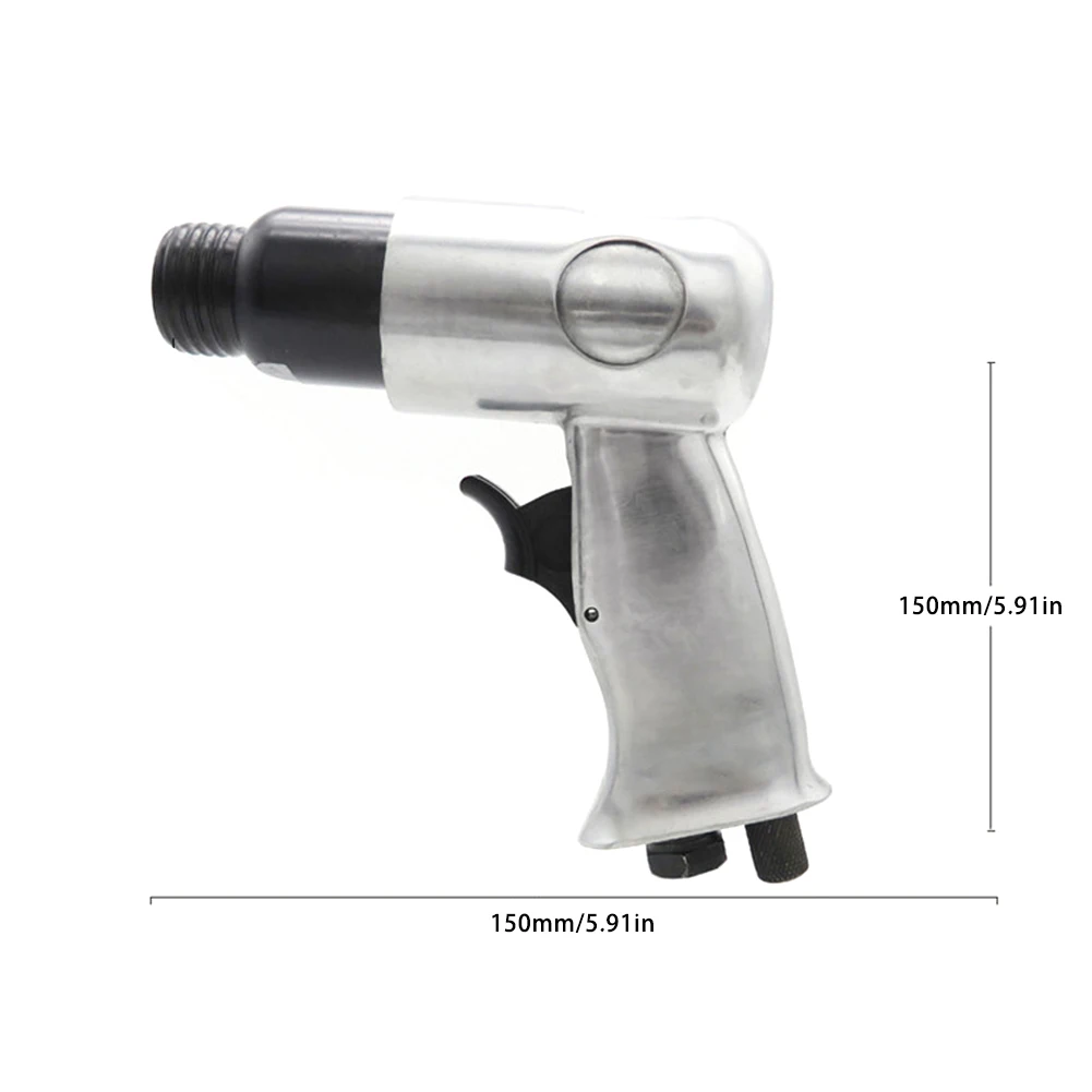 

150mm Silver Air Chisel Hammer Powerful Handle Pneumatic Air Chisel Hammer Heavy Tool Set Industrial Straight Type Air Hammer