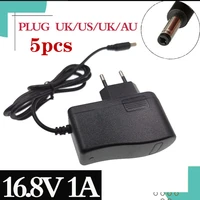 5pcs 16 8v 1a lithium li ion battery charger for screwdriver 14 4v 4series 18650lithium battery wall charger dc 5 5mm2 1mm