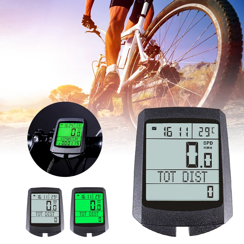 Bicycle Multifunction Stopwatch Bike Computer Luminous Odometer LCD Display Digital Wireless Speed Meter Cycling Speedometer bicycle wireless cycling odometer bicycle computer road mtb bike race watch speed cadence heart rate sensor power meter ble lamp