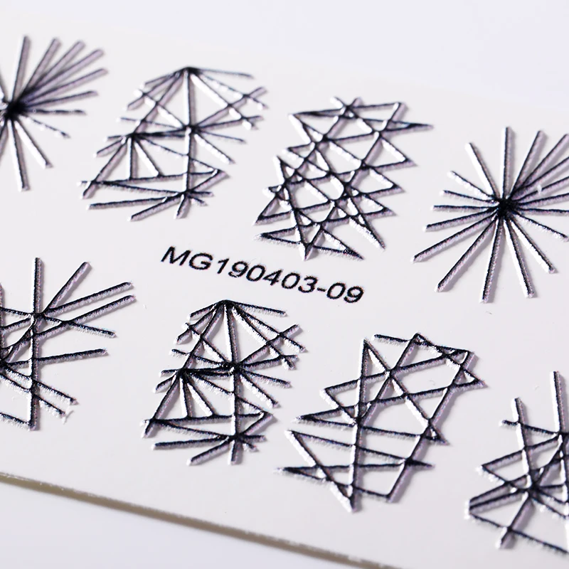 Наклейки для ногтей 5D 1 шт. наклейки с цветами и геометрическим рисунком красивые