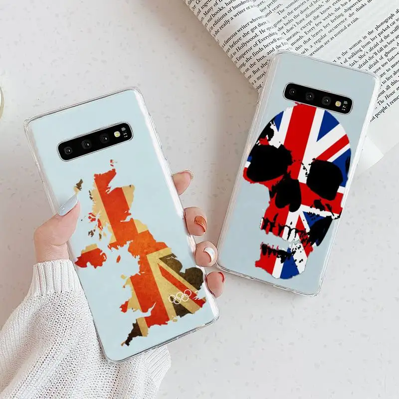 

British flag Phone Case Transparent For Samsung Galaxy A S 7 8 11 21 50 30 81 51 90 5G 20 E Ultra M60S