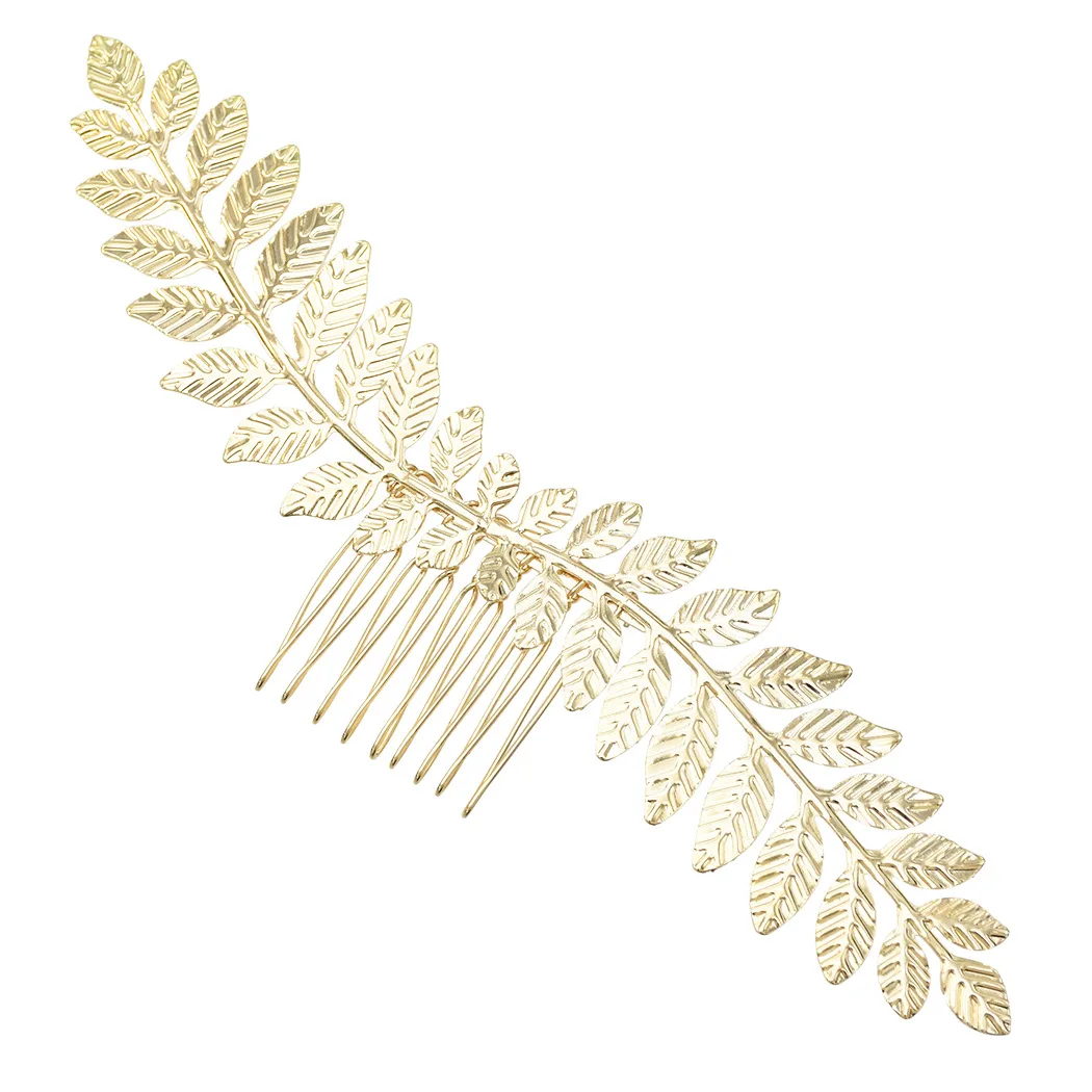

Fashion Retro Hair Band Female Wedding Metal Gold Leaf Leaves Hair Band Girl Bride Wedding Hair Accessories