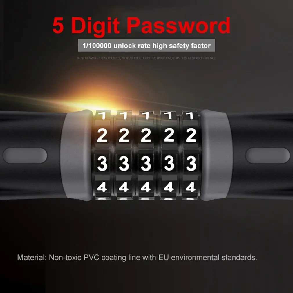 Длинный безопасный цепной замок 90 см для велосипеда Противоугонный стальной