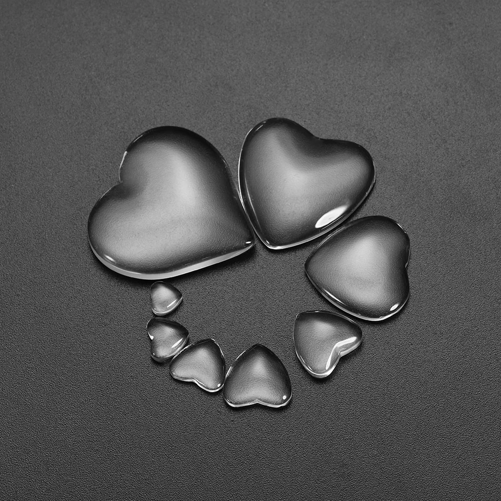 Прозрачный стеклянный кабошон в форме сердца 6-30 мм 10-50 шт./лот | Украшения и