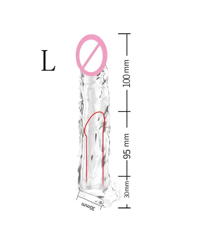 Big Penis Sleeve Reusable Condoms Dick Extension Cock Extender Enlargement Sex Toys For Men Gay Adult | Красота и здоровье