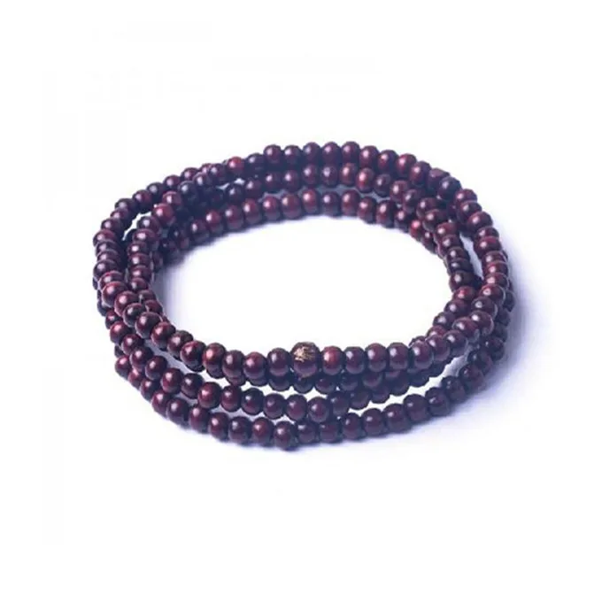 Многослойный деревянный браслет с бусинами и маленькими бусинами Будды для мужчин и женщин, студенческие четки, ювелирные изделия - Окраска металла: 2