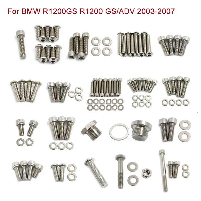 

R 1200 GS Stainless Steel Fastener Screws Nuts For BMW R1200GS R1200 ADV GS Adventure 2003 - 2007 Motorcycle Fairing Body Bolts