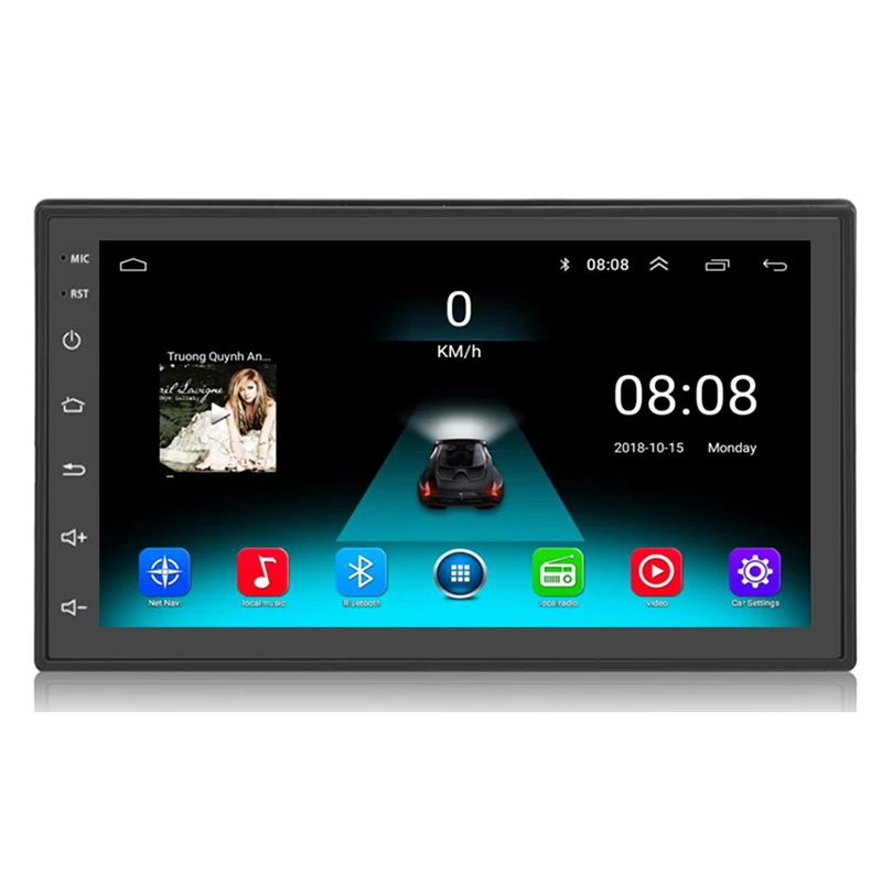 " ips экран 1G 16G Android 8,1 Автомобильный мультимедийный gps 2 DIN универсальный Радио сенсорный экран стерео навигация без DVD плеер с RDS