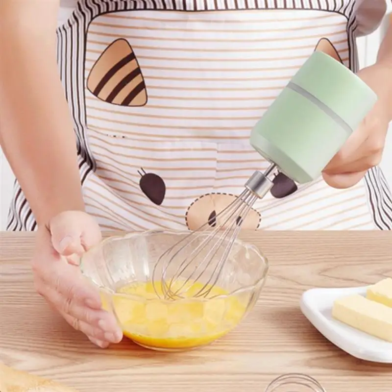 

USB Charging Home Wireless Hand-held Electric Whisk 3 Speeds Mixer Whisk for Making Cakes Coffee Latte