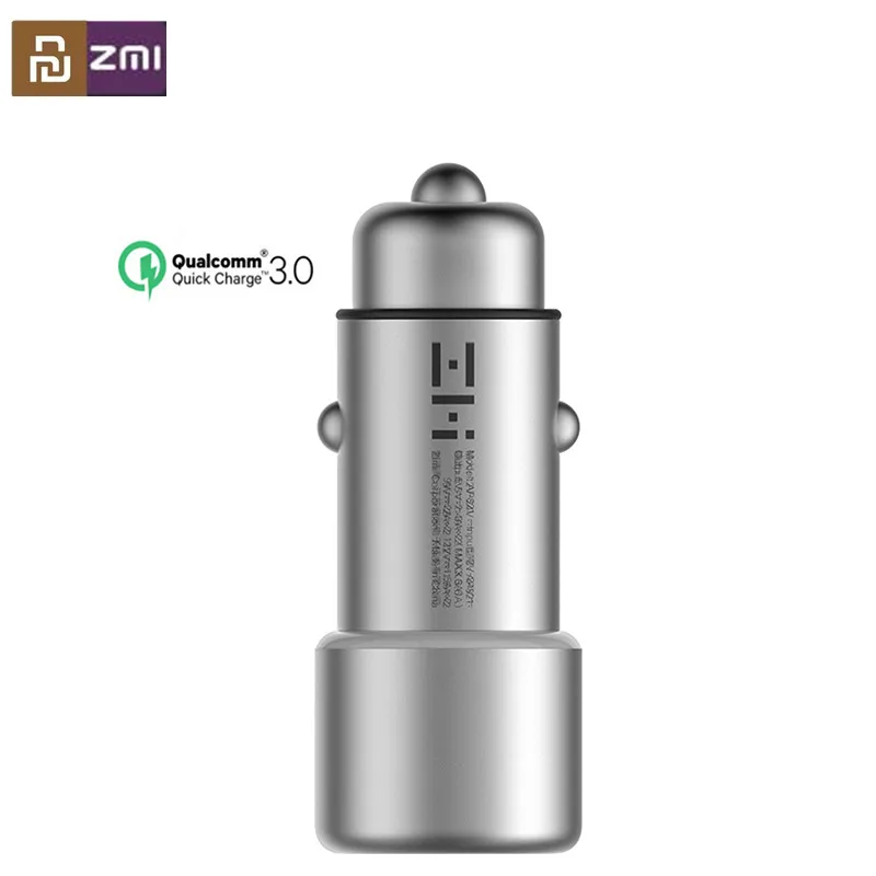 Автомобильное зарядное устройство Youpin ZMI QC 3 0 с двумя USB портами быстрая зарядка 5