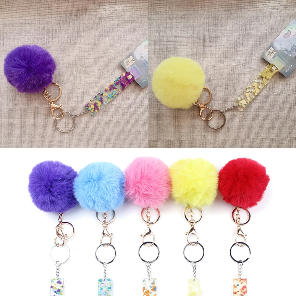 

New style multi-color cute acrylic Spike debit card holder ATM key chain Spike card holder fashion lady wallet key chain