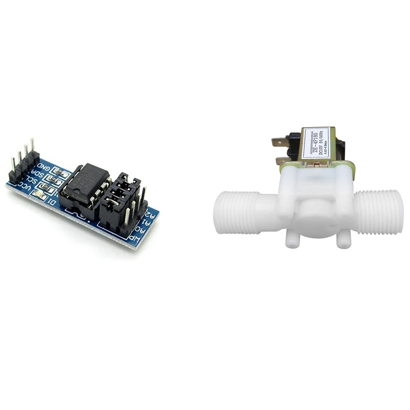 

AT24C256 Chip Sockets I2C Serial EEPROM Data Storage Memory Module With 12V 1/2Inch N/C Plastic Electric Solenoid Valve