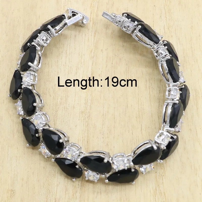 Комплект из колье серёг кольца и браслета серебра 925 пробы|Ювелирные наборы| |