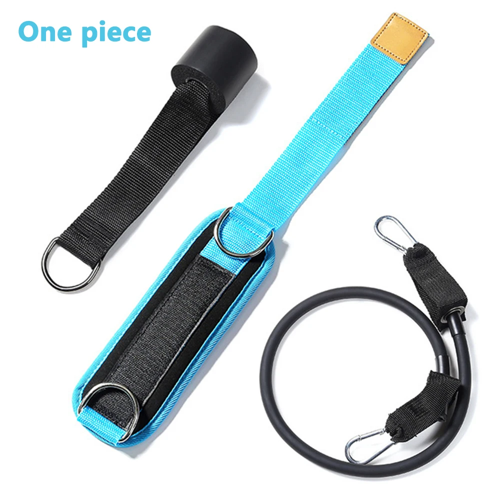 ROEGADYN двойное d-образное кольцо Регулируемый 2 шт. фитнес-ремень для защиты лодыжки ног тренажерный зал тренировки подъема хип-кабель ножной ремень с веревочной сумкой - Цвет: 19B blue