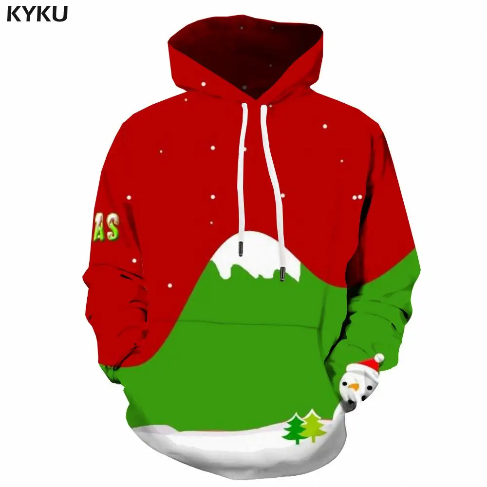 

3d Hoodies Christmas Hoodie Men Snowman 3d Printed Harajuku Hooded Casual Long Sleeve Hip Hop Winter Pocket Man