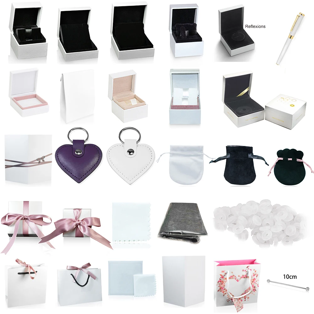

High-quality Boxes Charm Ring Earrings Bracelet Necklace Jewelry Protection Box Guarantee Gift Bag Card Standing Keychain Pen