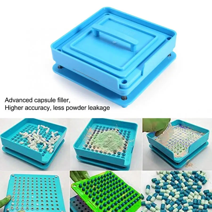 Пустые капсульные тарелки с расширителем 100 отверстий витамины порошок капсулы