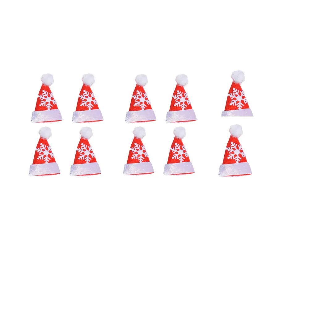 Christmas Kerst Muts Non-Woven Fabrics 10PC Decoration Santa Felt Piece Tree Pendant Clothing Patch #37 |