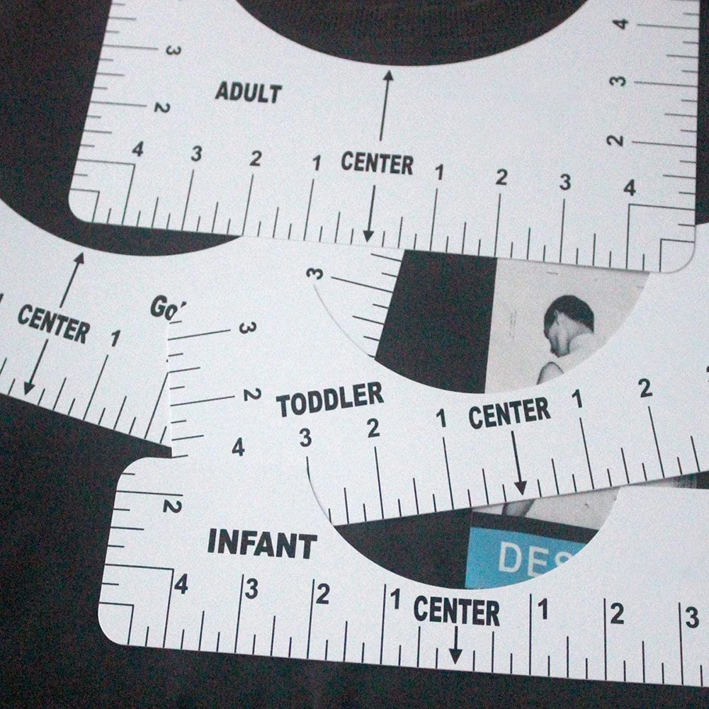 4 шт./компл. футболка выравнивание линейка для гидирования со спортивным дизайном