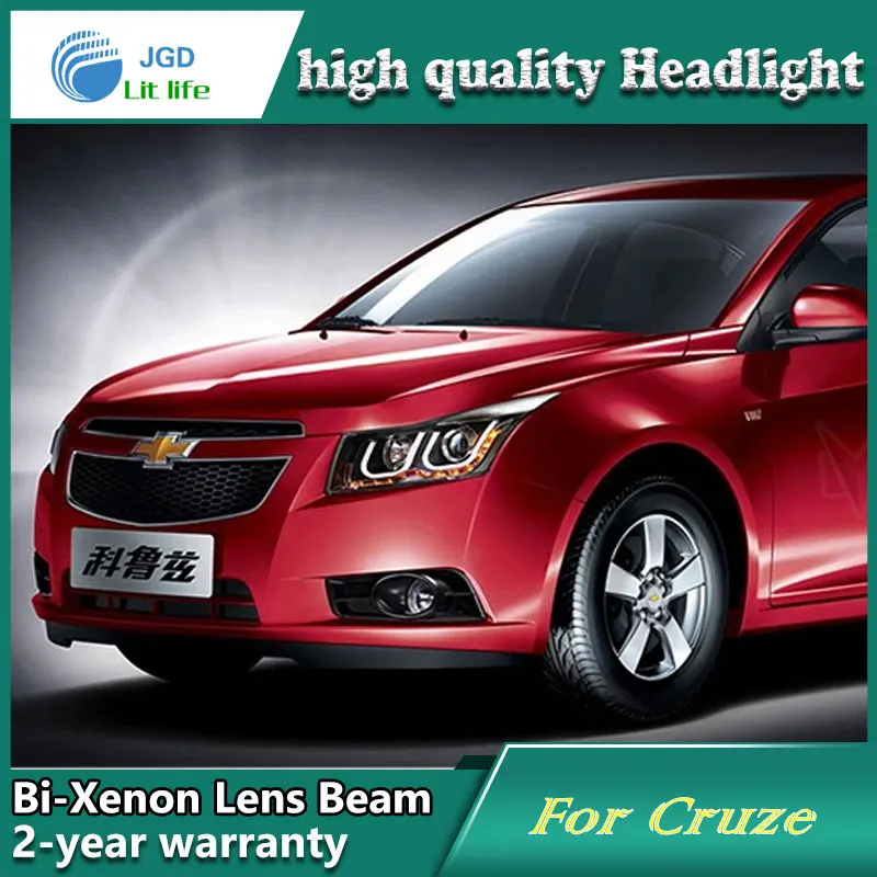 Автомобильный Стильный чехол для Chevrolet Cruze 2009 2013 фары светодиодный DRL Объектив