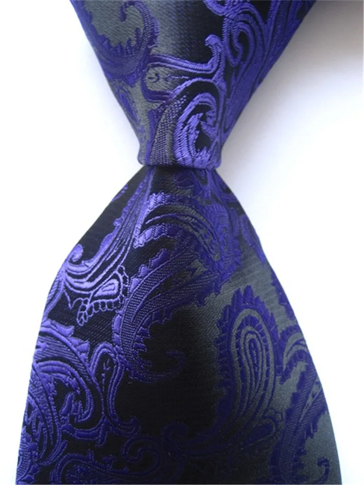 Мужской галстук из жаккардового шелка классический с узором пейсли смешанный