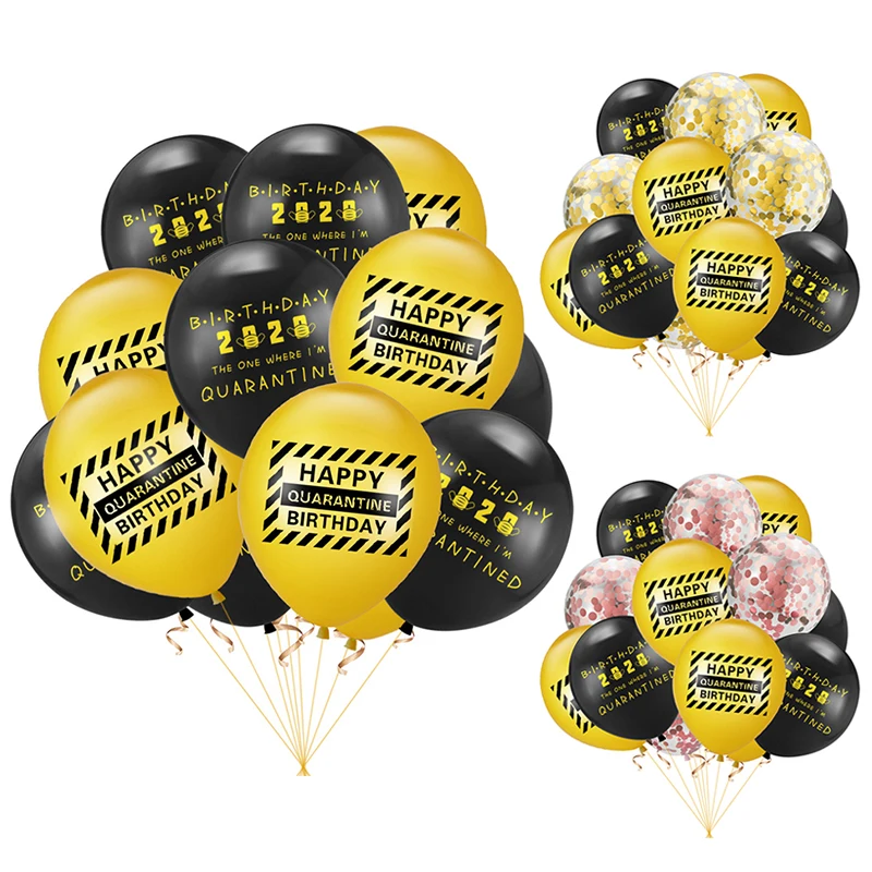 10 шт. золотые и черные латексные шары украшения на день рождения воздушные для