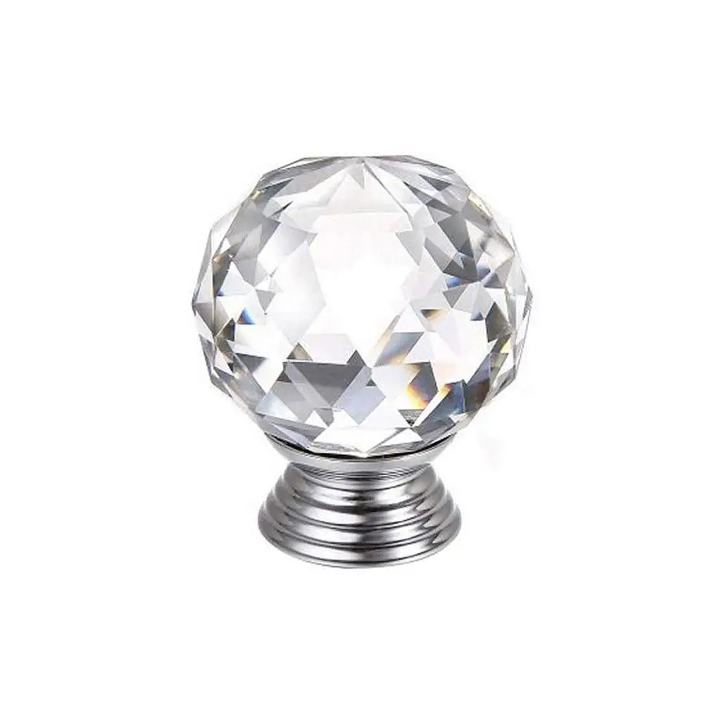 

Probrico Crystal Cabinet Drawer Knobs Diamond Shape Cabinet Knobs 20-40mm Width Glass Kitchen Cabinet Pull for Cupboard Wardrobe