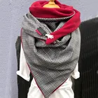 Модный шарф с принтом совы, женский шарф на пуговицах, повседневные теплые женские шарфы, теплые зимние женские шали, хиджаб, Прямая поставка