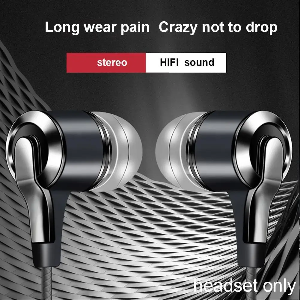 

Earphone Universal 3.5mm In-Ear Stereo Earbuds Built-in Headset Earphones Headphones Wired Microphone K6R7