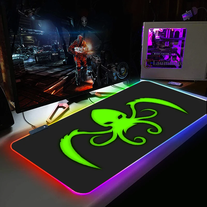 Высокое качество цветная (RGB) Мышь Pad Радуга шесть осада игровой большой
