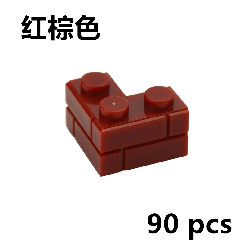 

90pcs 1+2 L Wall Figures Bricks DIY Thick Building Blocks MOC Educational Creative Toys For Children Size Compatible With Brand