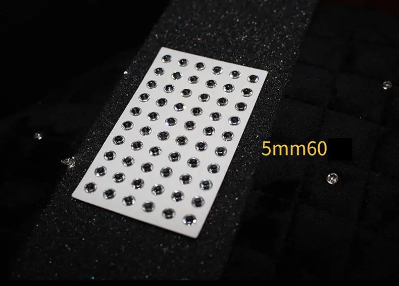 Автомобильные наклейки для интерьера алмазные Кристальные наклейки DIY Bling Стразы Декор Аксессуары для стайлинга автомобилей Мобильный/Стикеры для ПК - Название цвета: 5mm 60