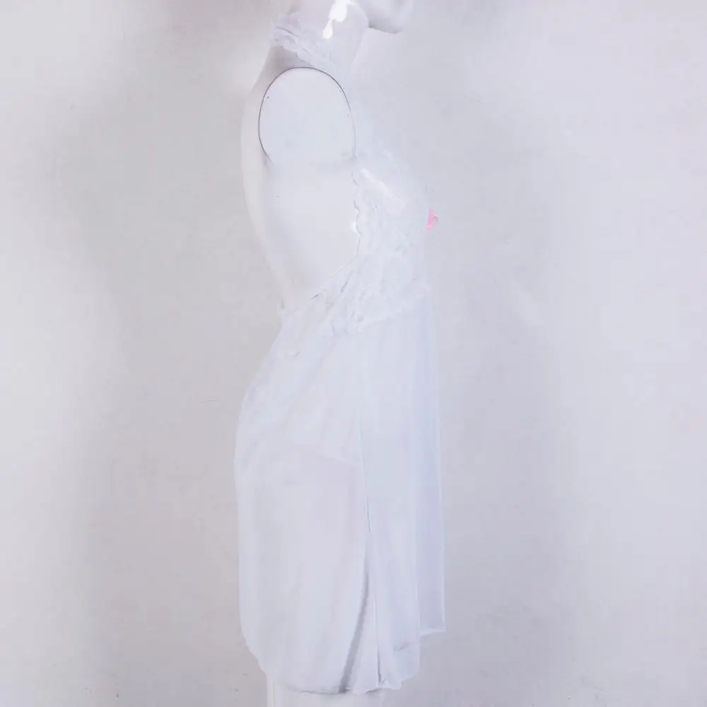 Сексуальное женское кружевное ночное белье размера плюс ночная сорочка нижнее