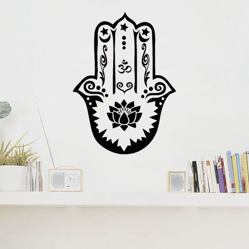 Хамса ручная Настенная Наклейка Фатима Йога Индийский Будда домашний Декор