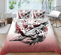 hot style soft bedding set 3d digital blood knife printing 23pcs duvet cover set with zipper single twin double full queen king