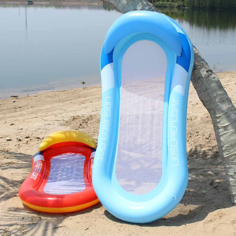 

Single Row Inflatable Beach Air Summer Shade Inflatable Mattress Floating Floating Sleep Bed Lounge Chair For Water