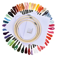 50100 color embroidery threads circles cloth embroidery needles set diy sewing tool stitching needlework art craft decoration